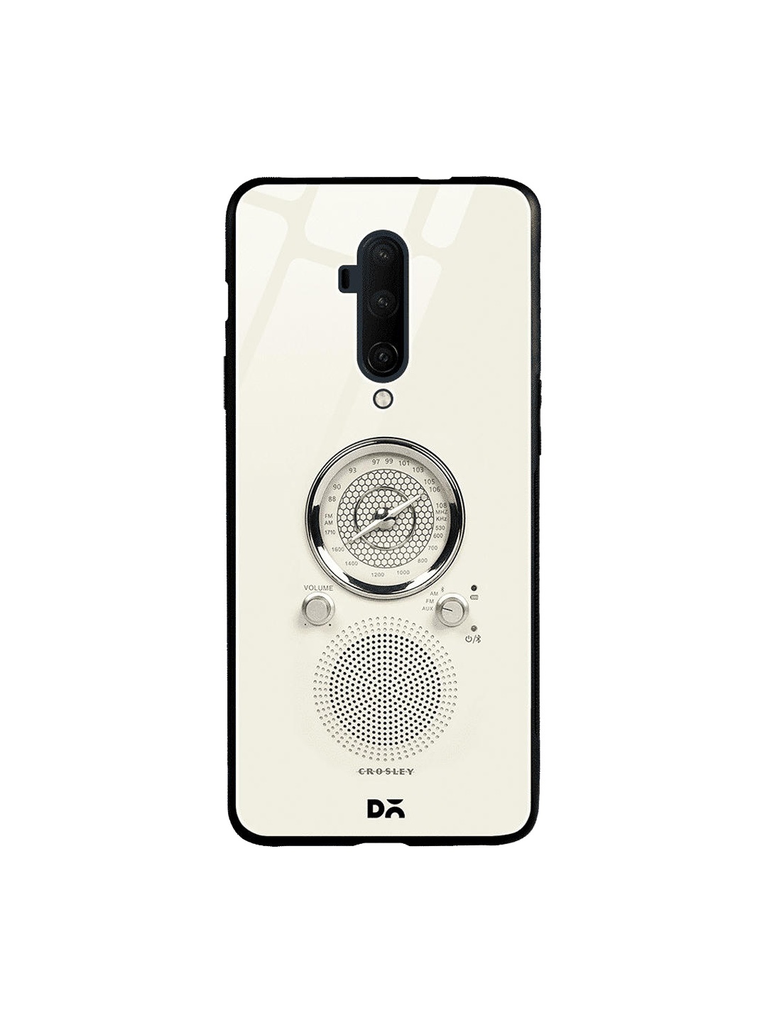 

DailyObjects Cream & Silver-Toned Crosly Radio OnePlus 7 Pro Glass Mobile Case