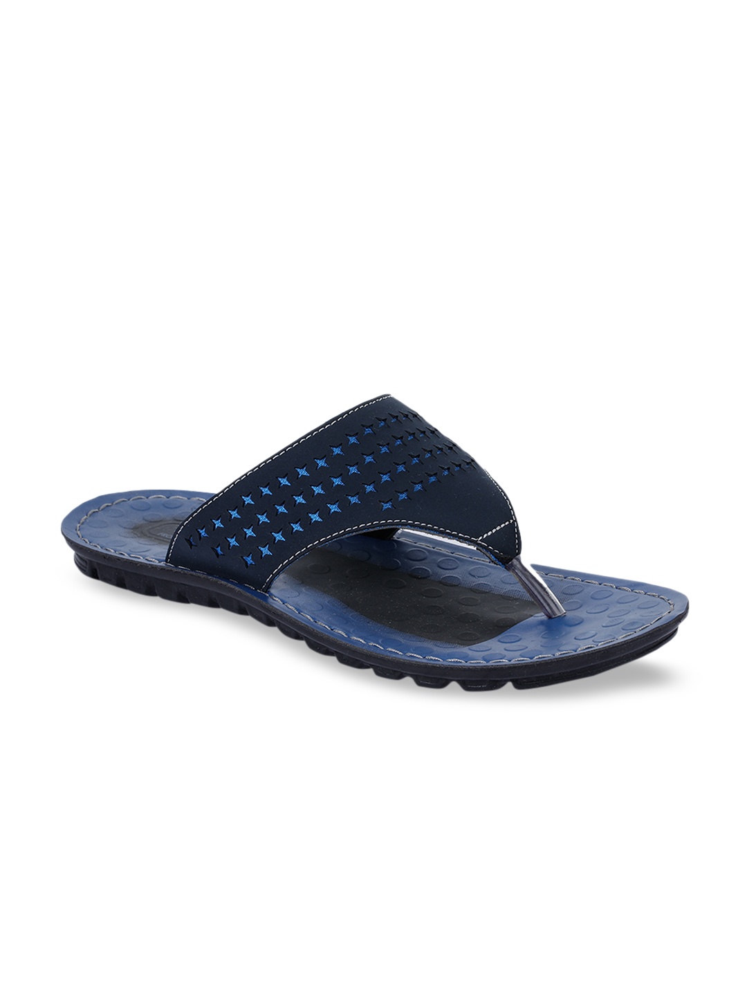 

Liberty Men Navy Blue Printed Thong Flip-Flops