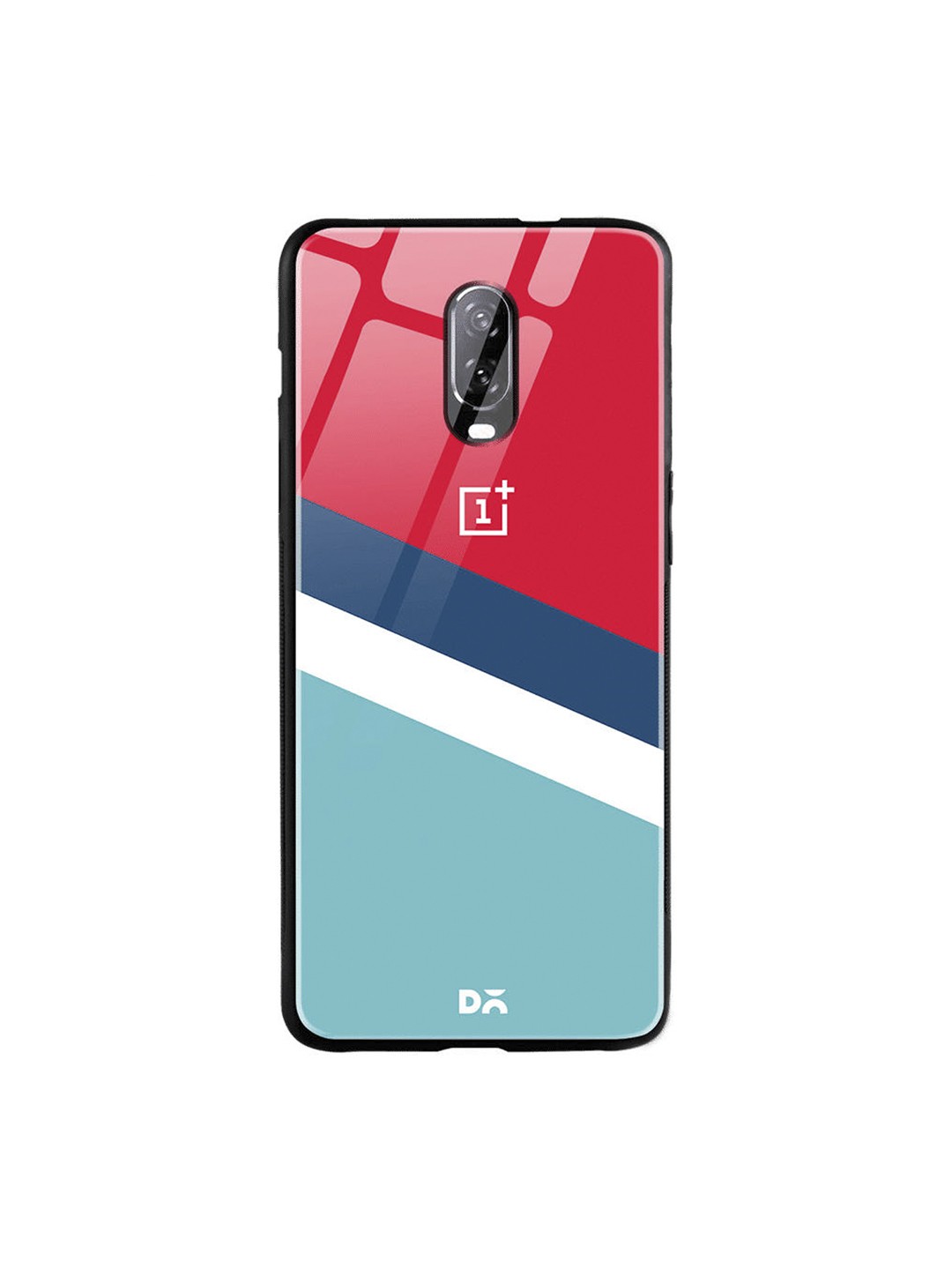 

DailyObjects Red & Blue Winter Angles OnePlus 6T Glass Case