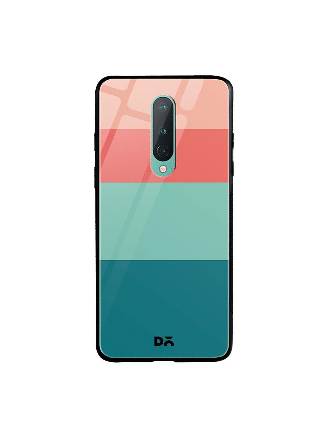 DailyObjects Green & Orange Sweet Quad OnePlus 8 Glass Cover