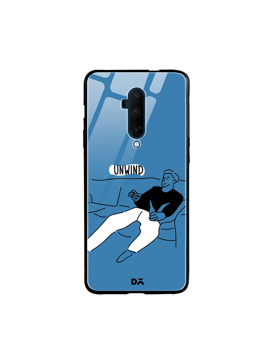 

DailyObjects Blue & Black Unwinder OnePlus 7 Pro Glass Cover