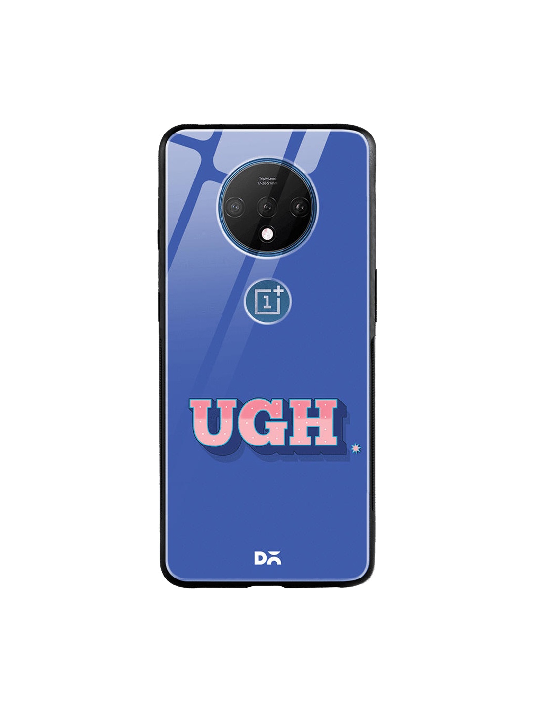 

DailyObjects Blue & Pink UGH OnePlus 7T Glass Case
