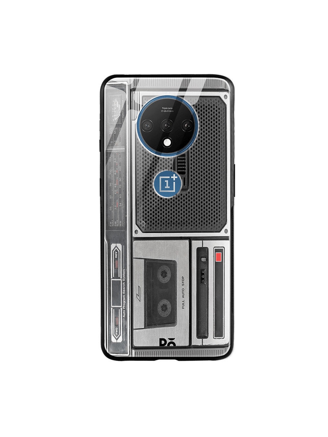 

DailyObjects Grey Apps 2 In 1 OnePlus 7T Glass Case