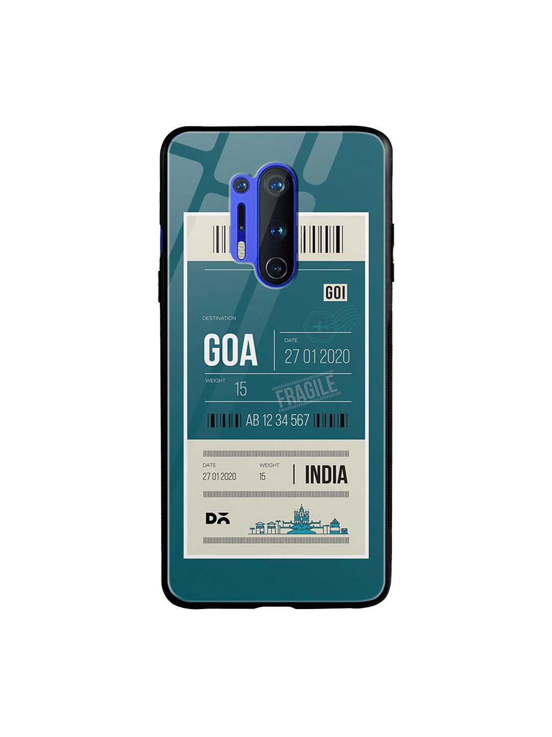 

DailyObjects Teal Green & Beige Goa City Tag OnePlus 8 Pro Glass Mobile Case