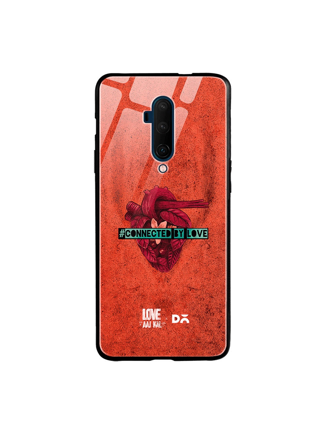 

DailyObjects Orange & Red Love Beat OnePlus 7T Pro Glass Case