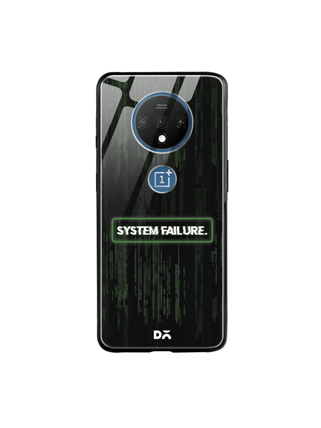 

DailyObjects Black & White System Failure OnePlus 7T Glass Case
