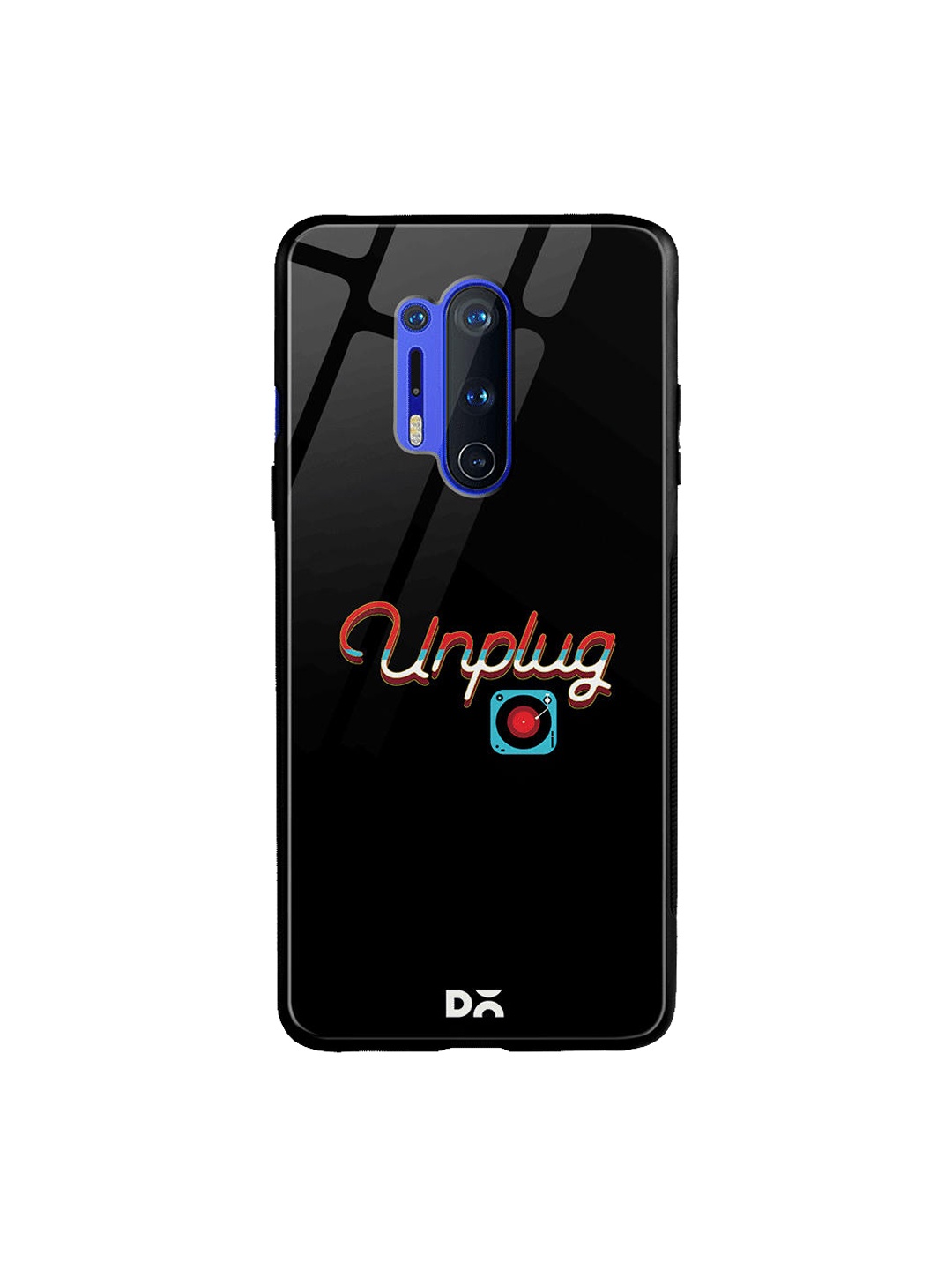 

DailyObjects Black & Red Unplug Tunes OnePlus 8 Pro Glass Case