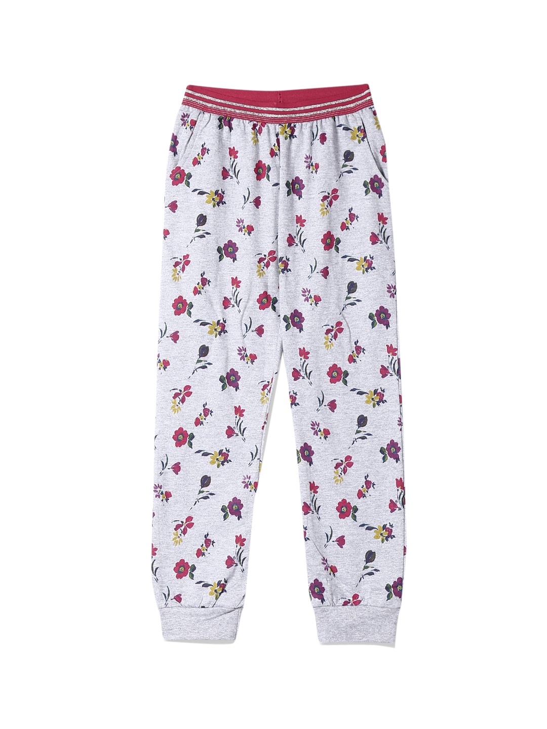 

Cherokee Girls Grey & Pink Floral Printed Knit Joggers