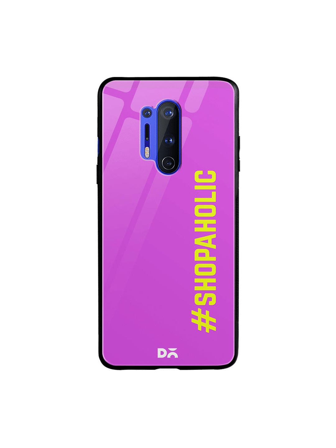 

DailyObjects Pink & Yellow Shopaholic OnePlus 8 Pro Glass Cover