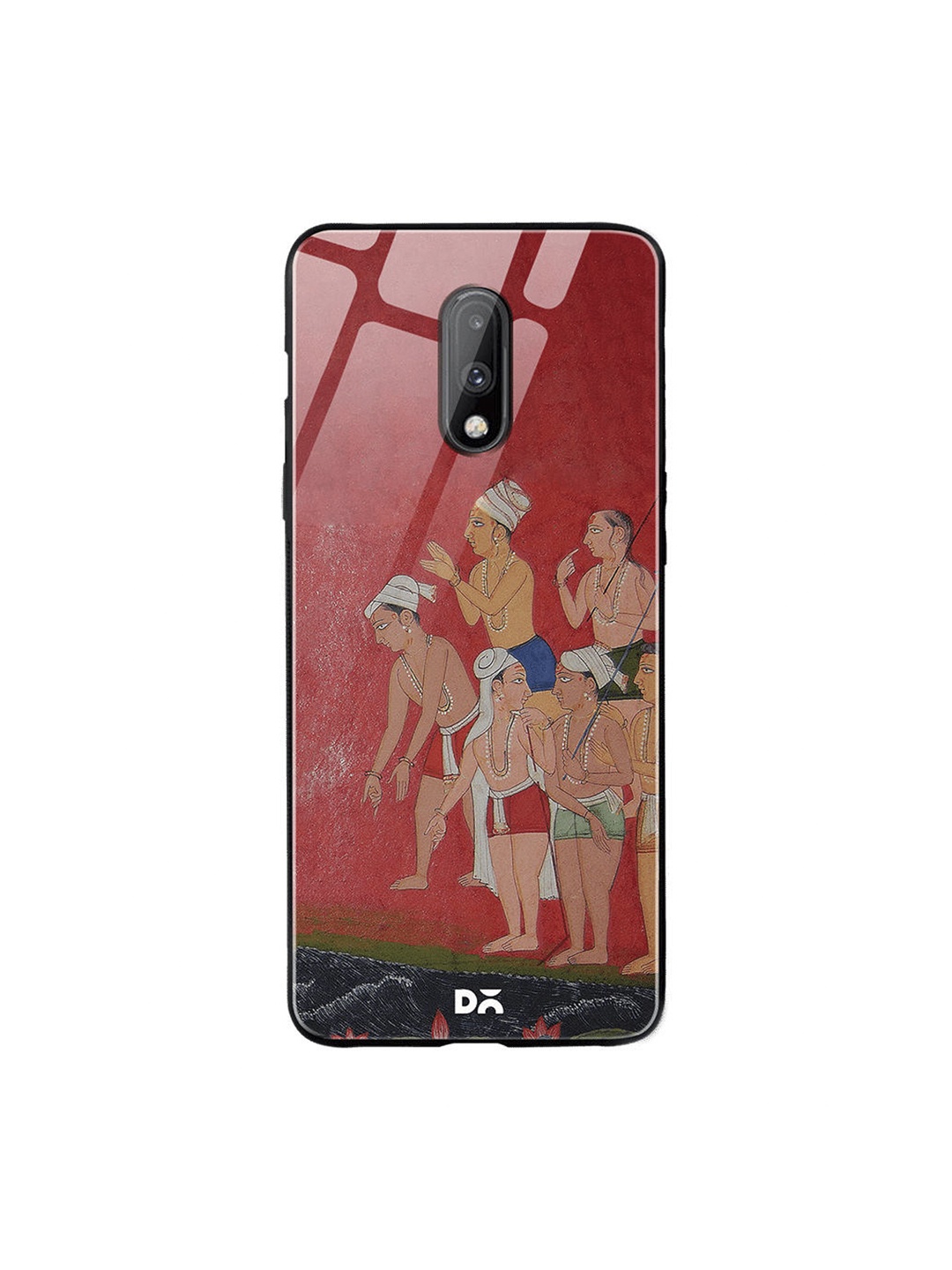 

DailyObjects Maroon & Beige Riverside OnePlus 7 Glass Case