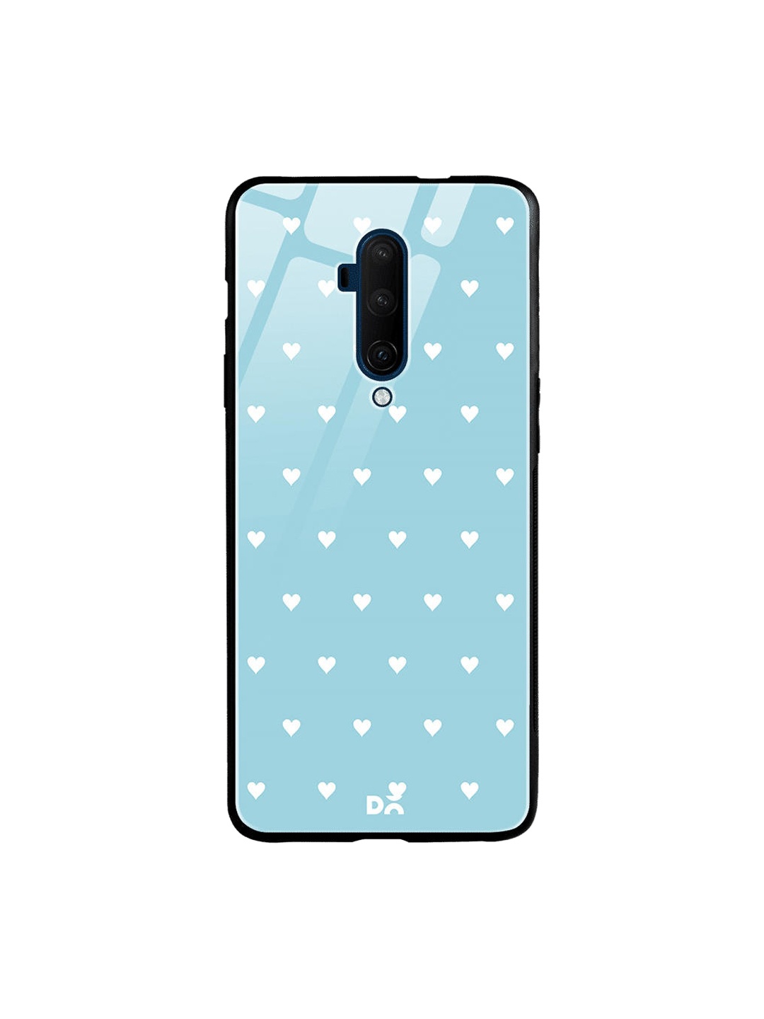 

DailyObjects Blue & White Water Hearts OnePlus 7T Pro Glass Case