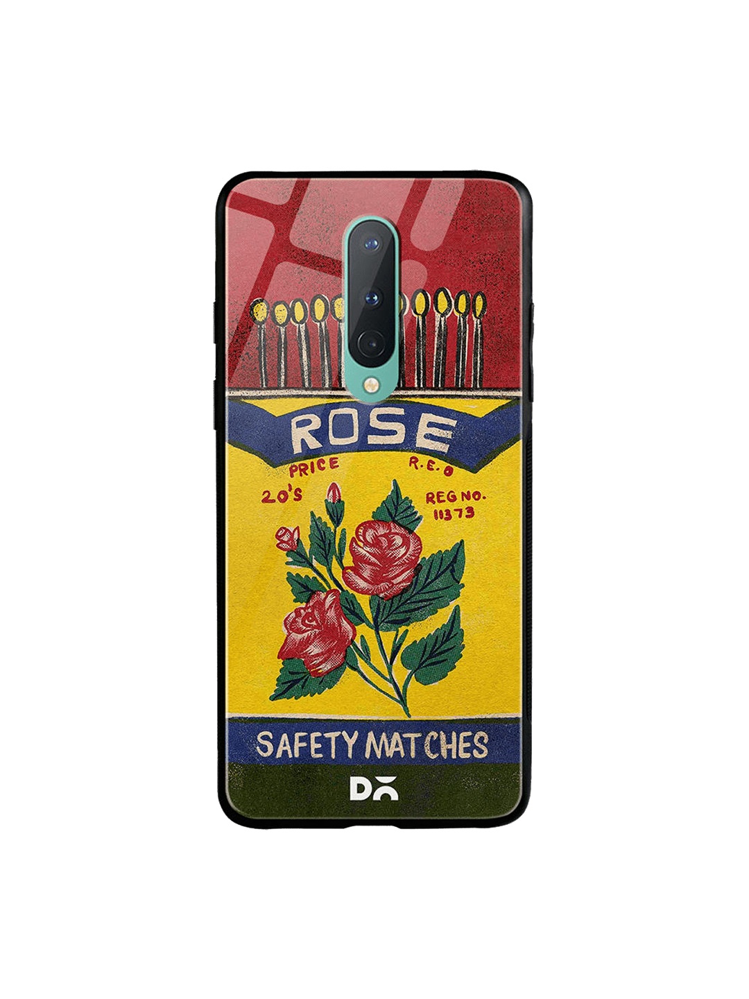 DailyObjects Red & Yellow Rose Matchbox OnePlus 8 Glass Case