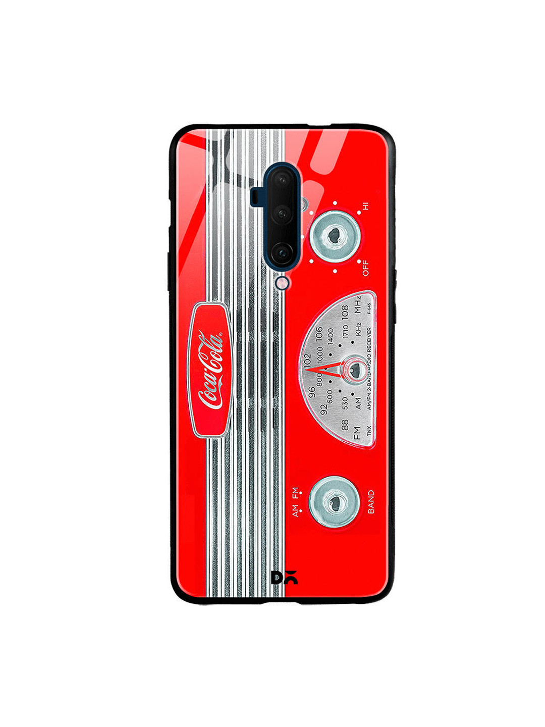

DailyObjects Red & Grey Coke Radio OnePlus 7T Pro Glass Case