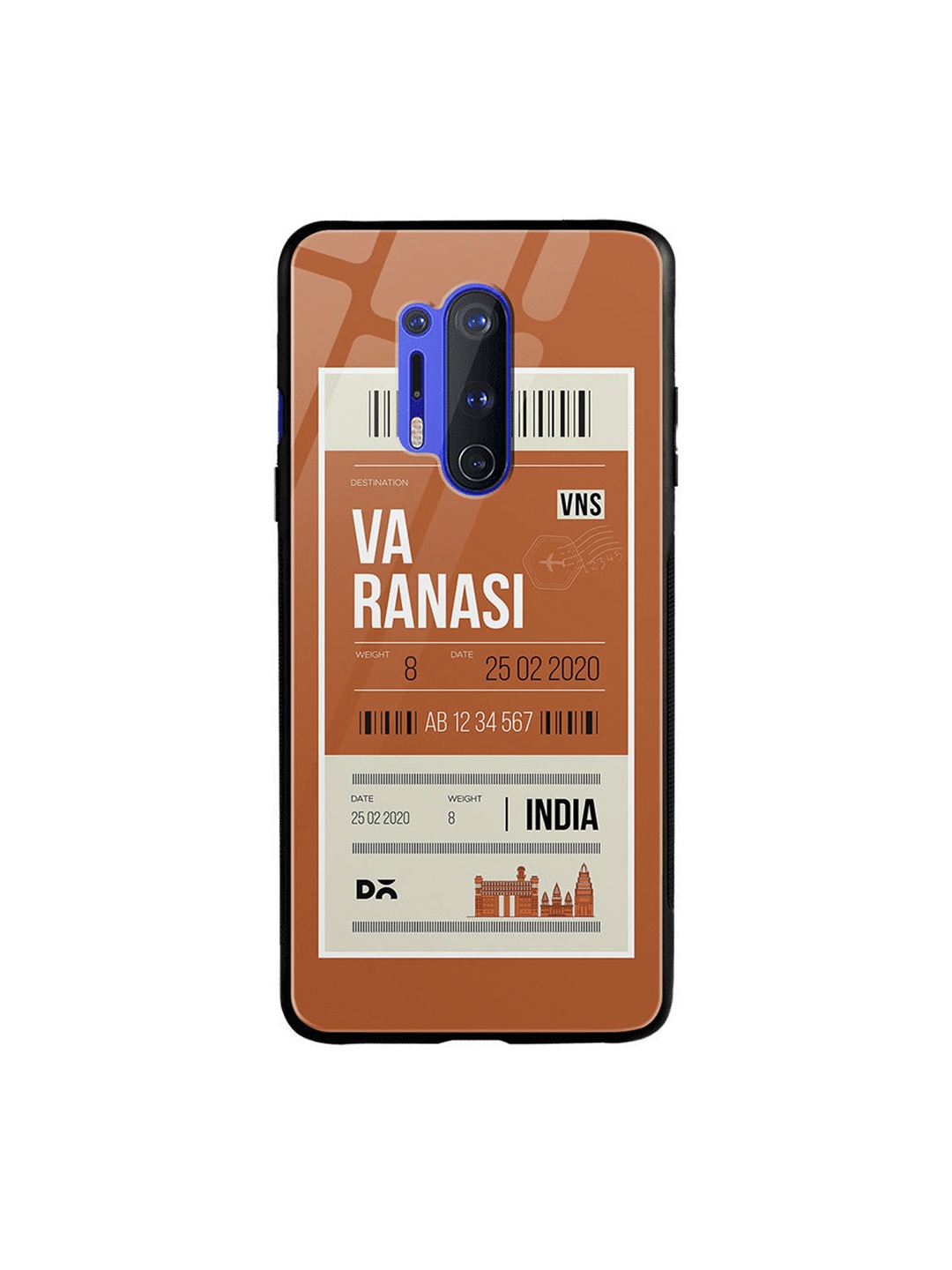 

DailyObjects Orange & Beige Varanasi City Tag OnePlus 8 Pro Glass Cover