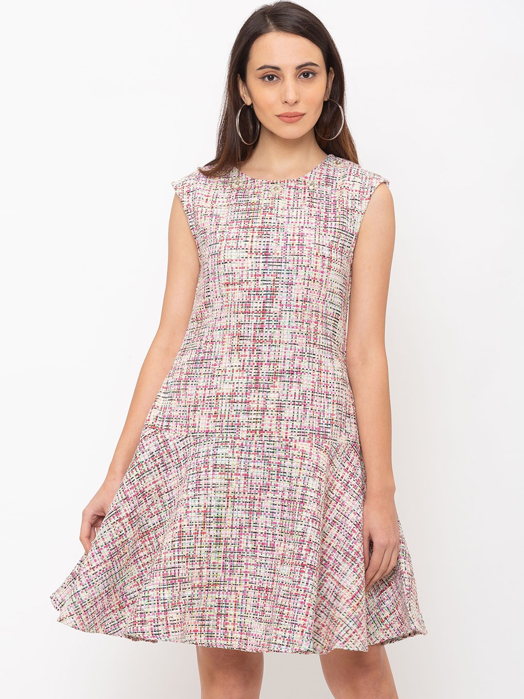 

Globus Women Multicoloured Embroidered Drop-Waist Dress, Multi