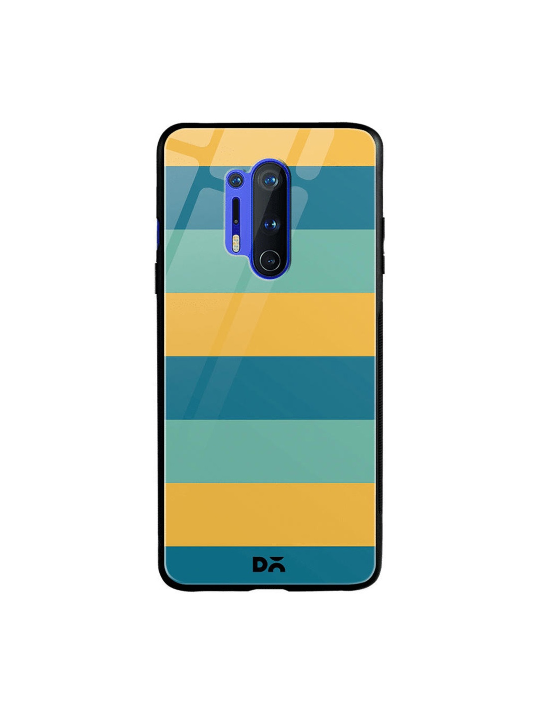 

DailyObjects Yellow & Teal Blue Tropical Lines OnePlus 8 Pro Glass Case