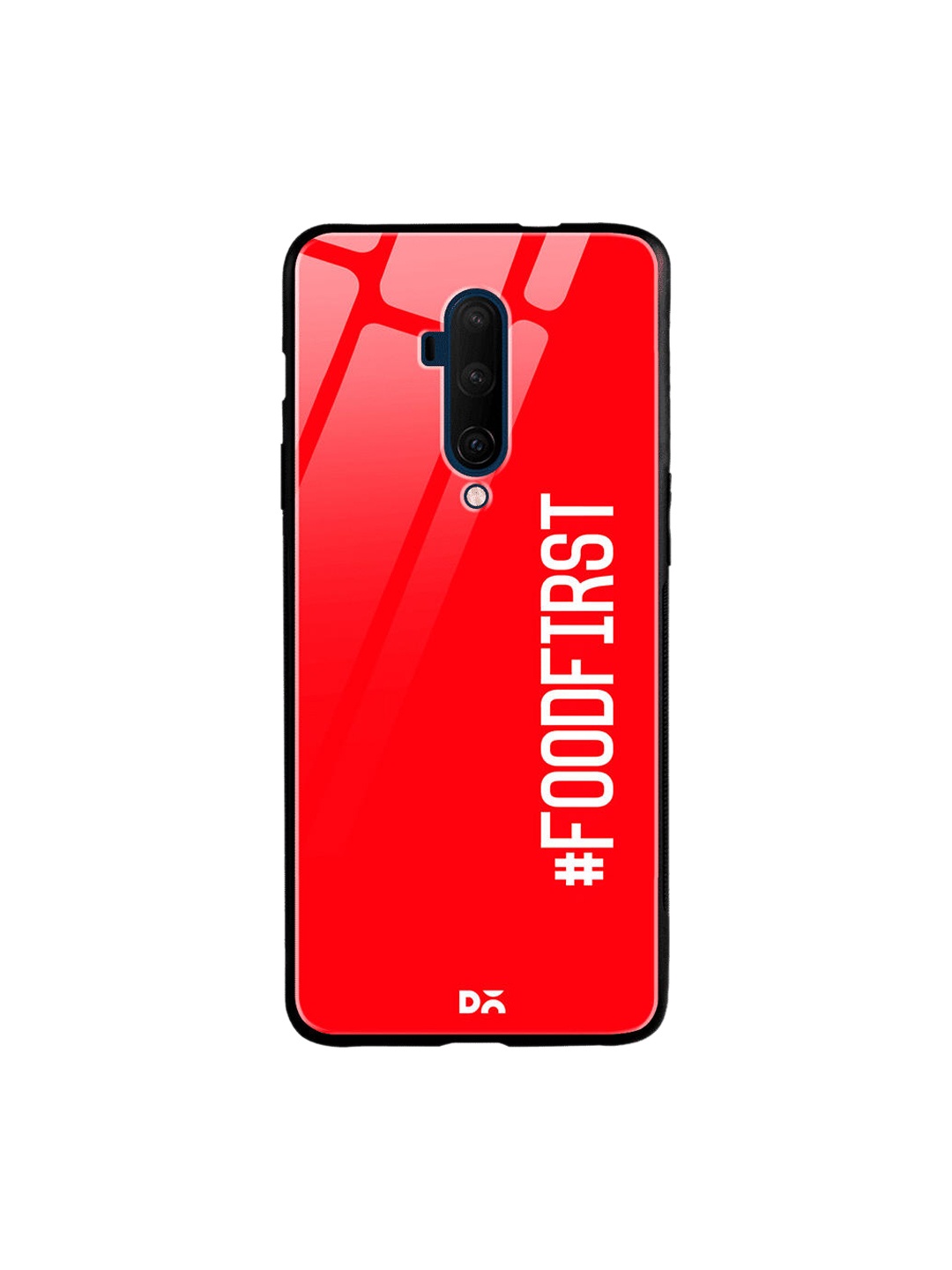 

DailyObjects Red & White Food First OnePlus 7T Pro Glass Case