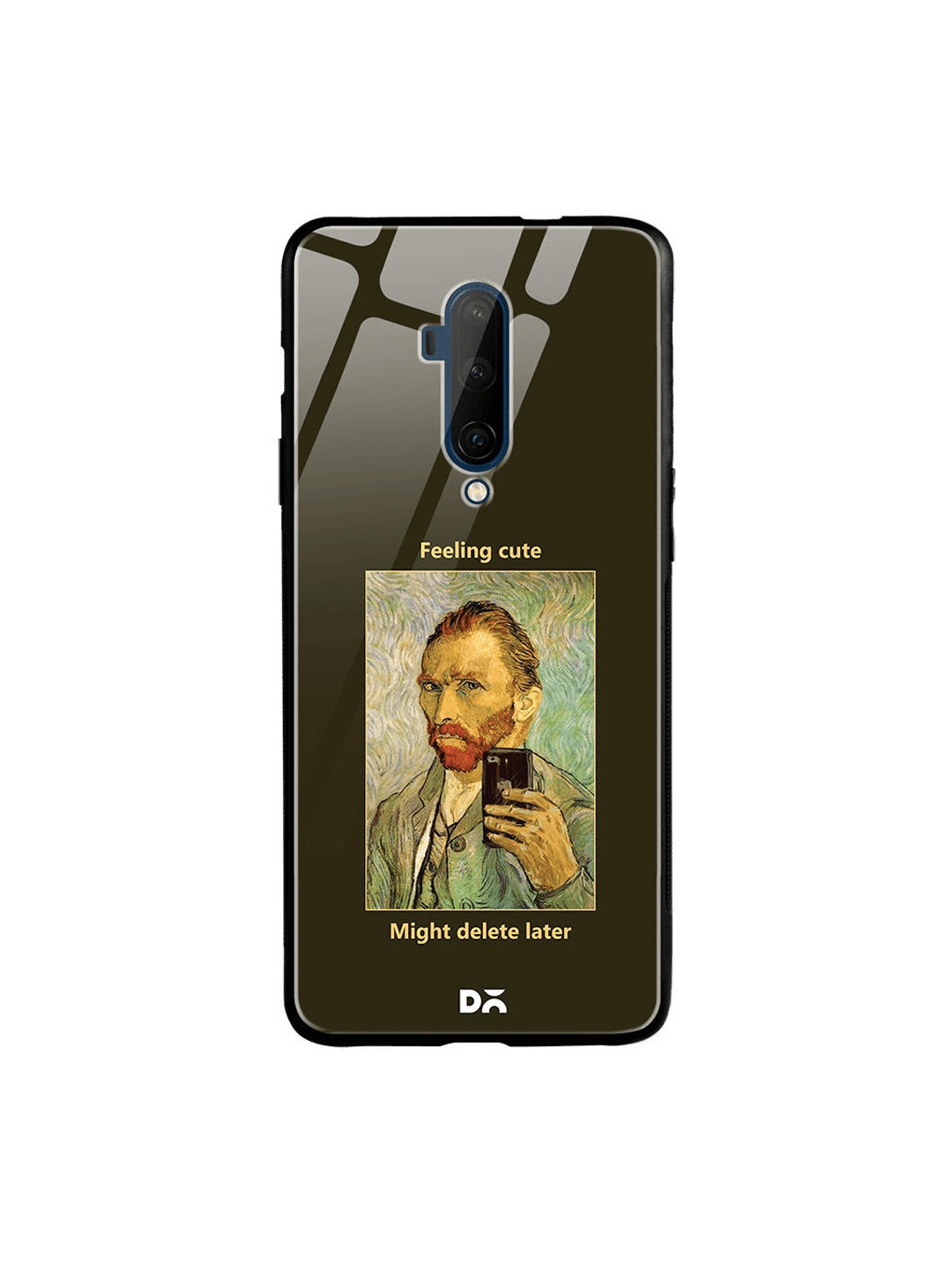 

DailyObjects Black & Yellow Feeling Cute OnePlus 7T Pro Glass Case