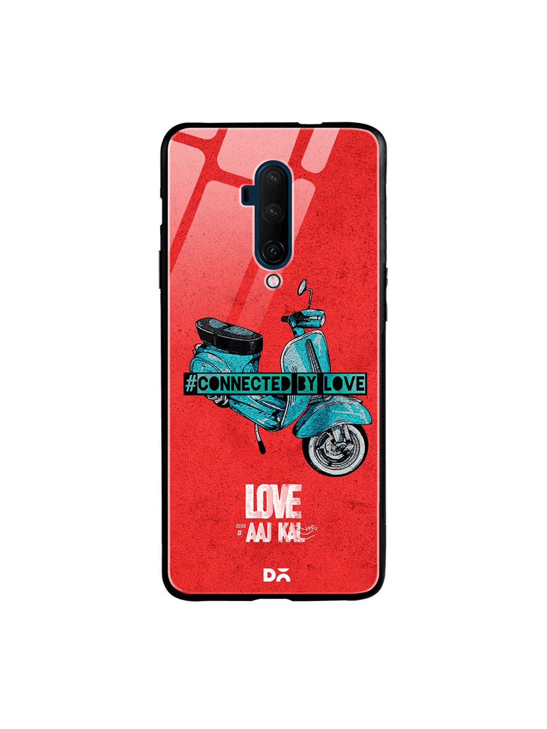 

DailyObjects Red & Blue Love Scooter OnePlus 7 Pro Glass Case