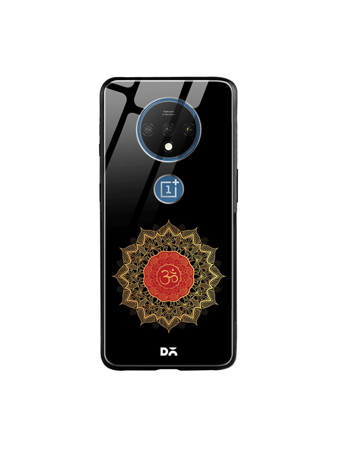 

DailyObjects Black & Brown OM Aura OnePlus 7T Glass Case