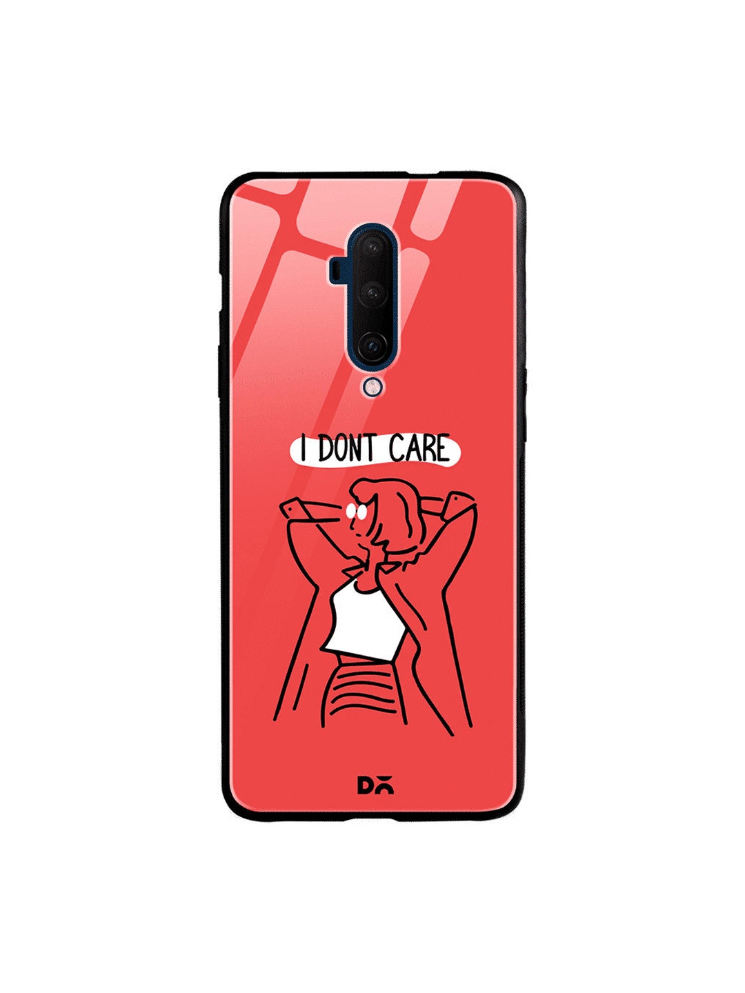 

DailyObjects Red & White I Don't Care OnePlus 7 Pro Glass Cover