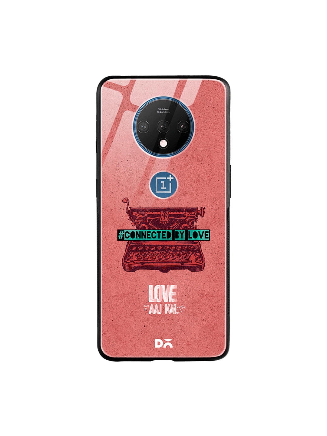 

DailyObjects Pink & Red Love Letter OnePlus 7T Glass Case