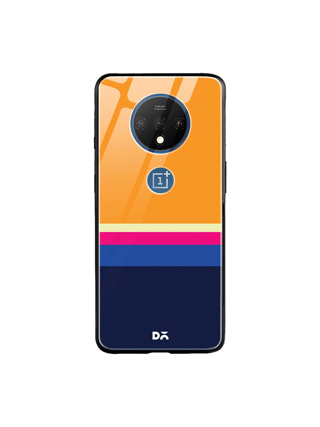 DailyObjects Blue & Yellow OnePlus 7T Glass Cover
