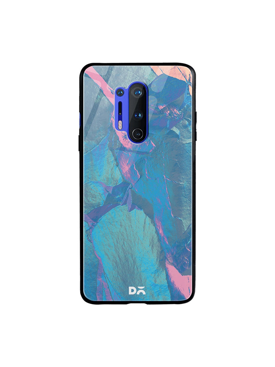 

DailyObjects Blue & Pink Glacier Holo Stone OnePlus 8 Pro Glass Cover