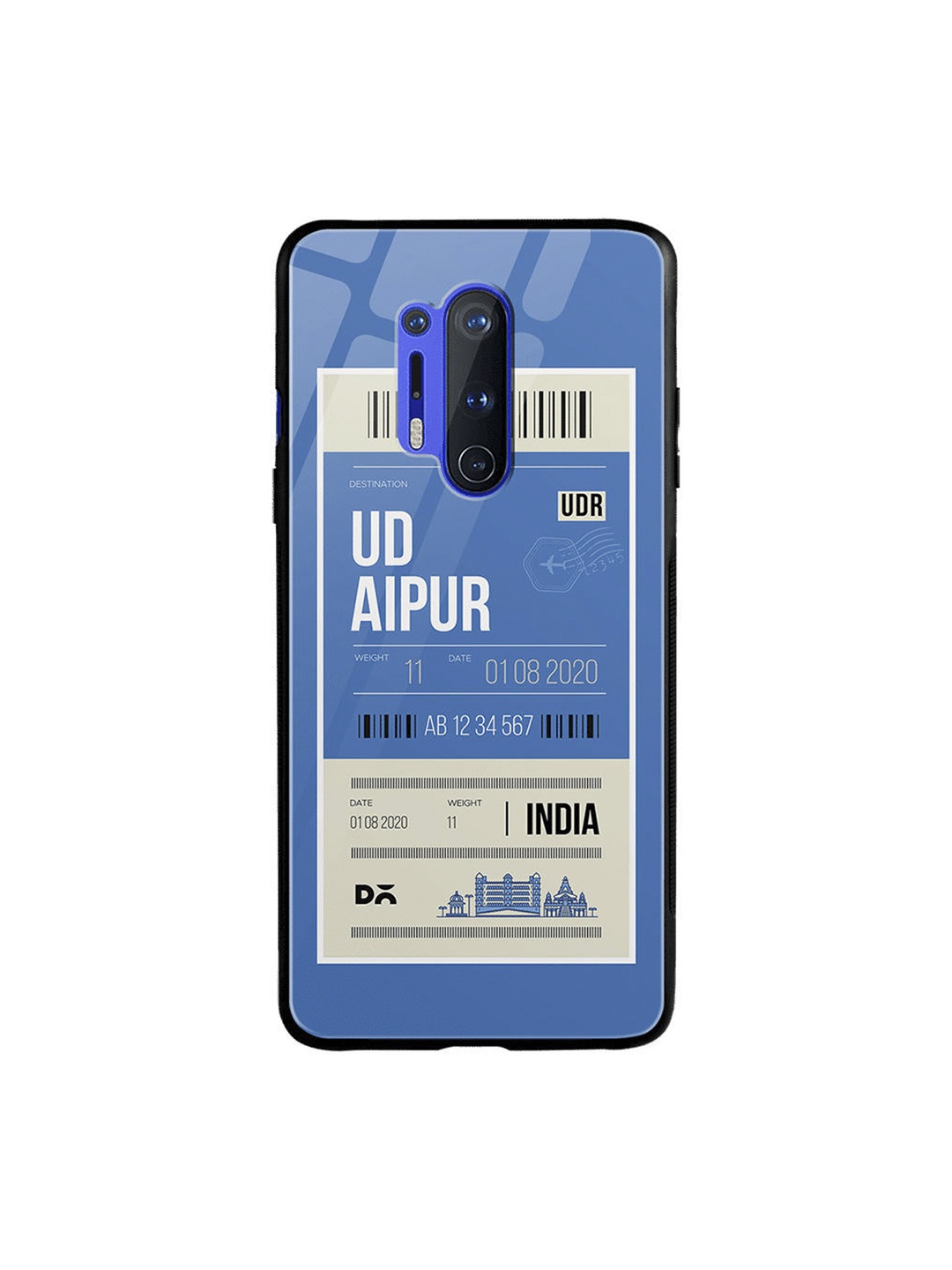 

DailyObjects Blue & White Udaipur City Tag OnePlus 8 Pro Glass Case
