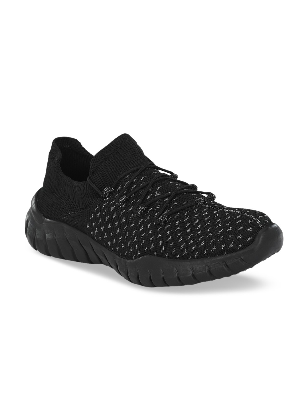 

MENGLER Men Black Walking Shoes