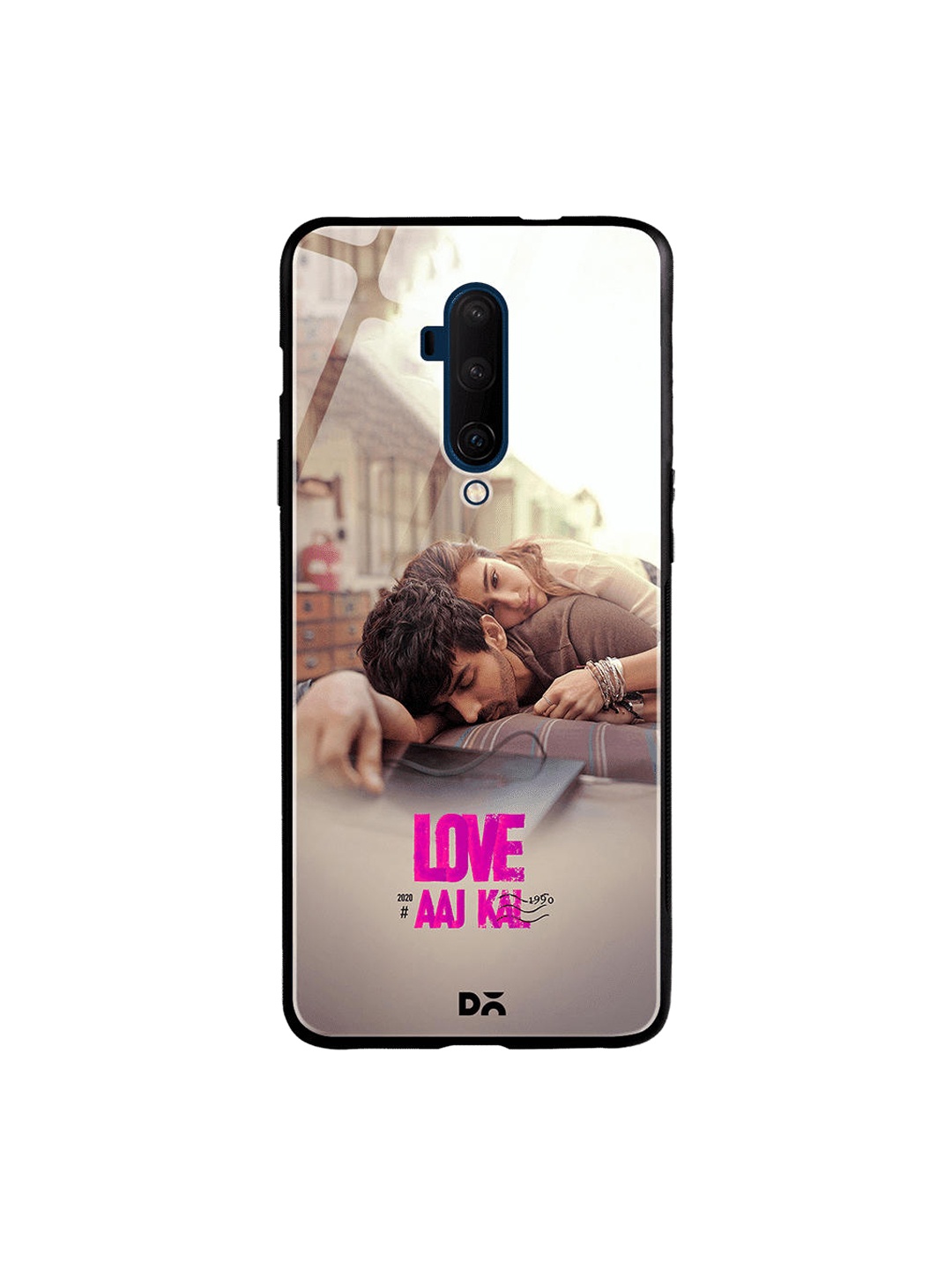 

DailyObjects Beige & Pink Love Aaj Kal OnePlus 7T Pro Glass Case