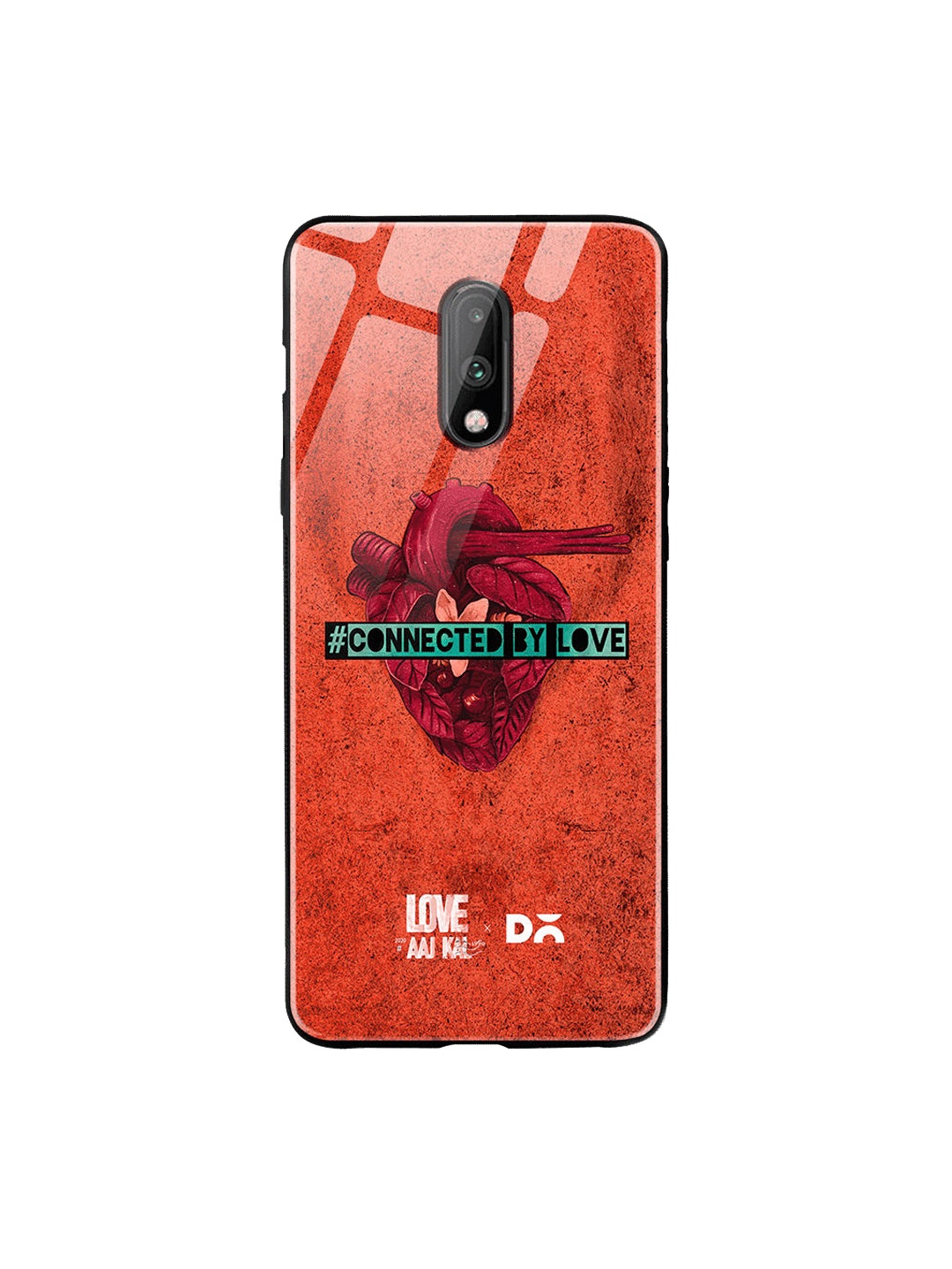 

DailyObjects Red & Maroon Love Beat OnePlus 7 Glass Case