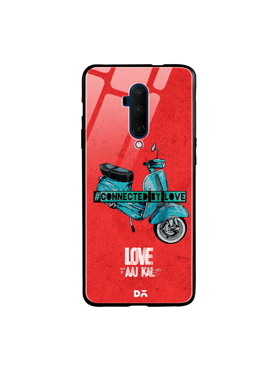 

DailyObjects Red & Blue Love Scooter OnePlus 7T Pro Glass Case