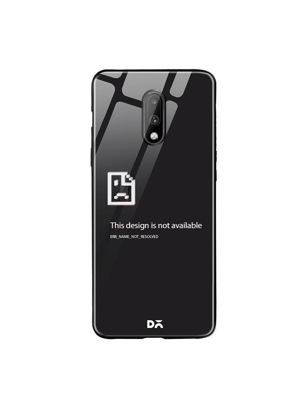 DailyObjects Black & White Wallpaper Unavailable OnePlus 7 Glass Case