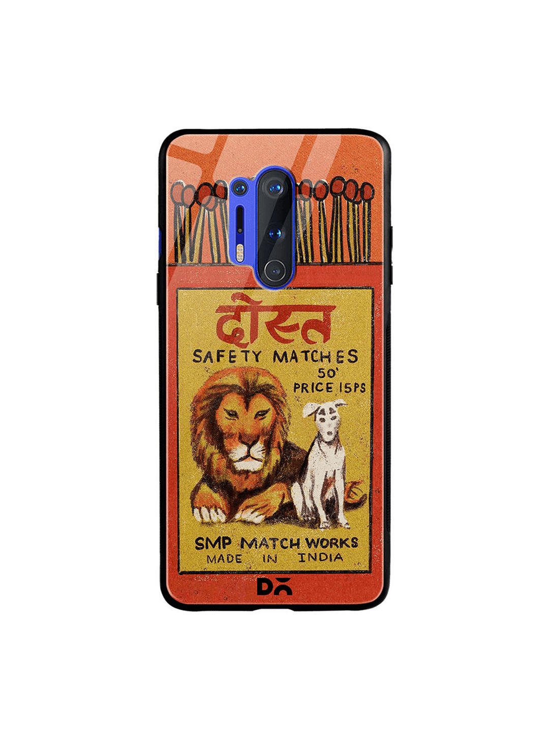 

DailyObjects Red & Yellow Dost Matchbox OnePlus 8 Pro Glass Cover