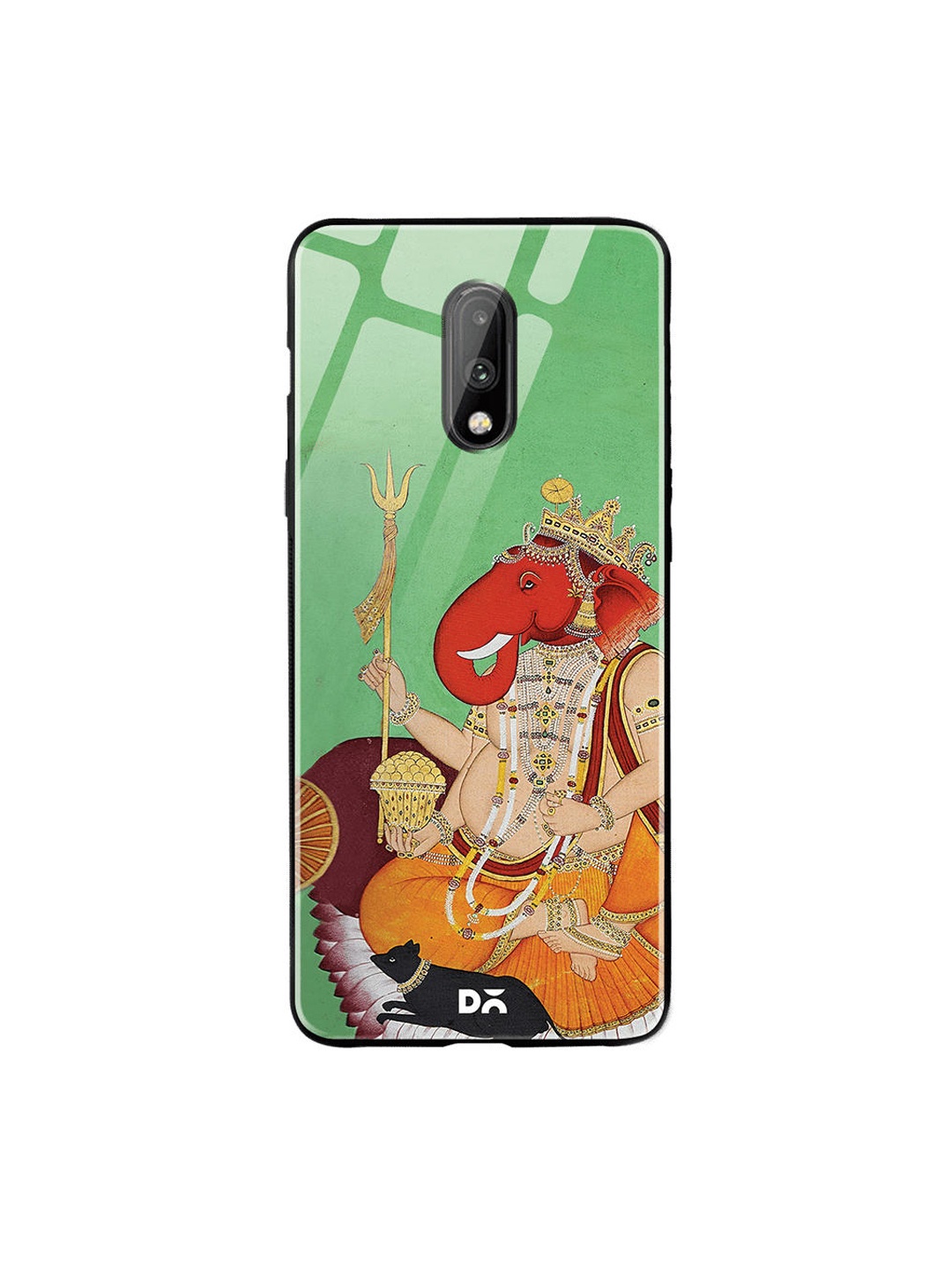

DailyObjects Green & Red Divine Ganesha OnePlus 7 Glass Case