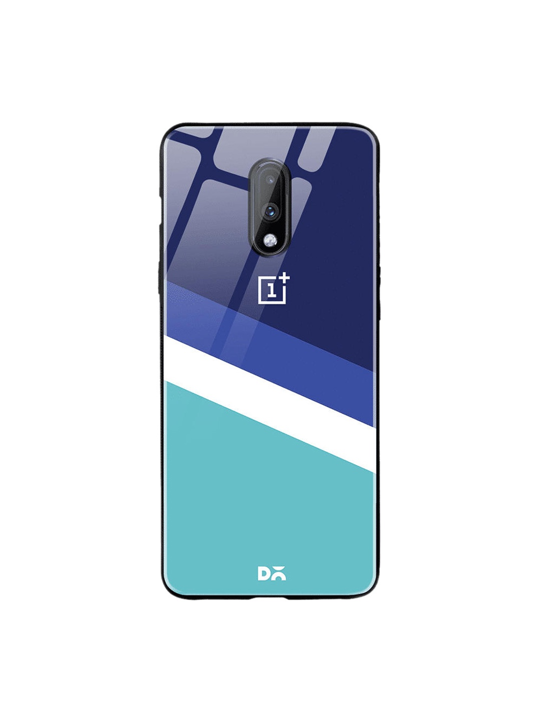 

DailyObjects Blue & White Aqua Angles OnePlus 7 Glass Case