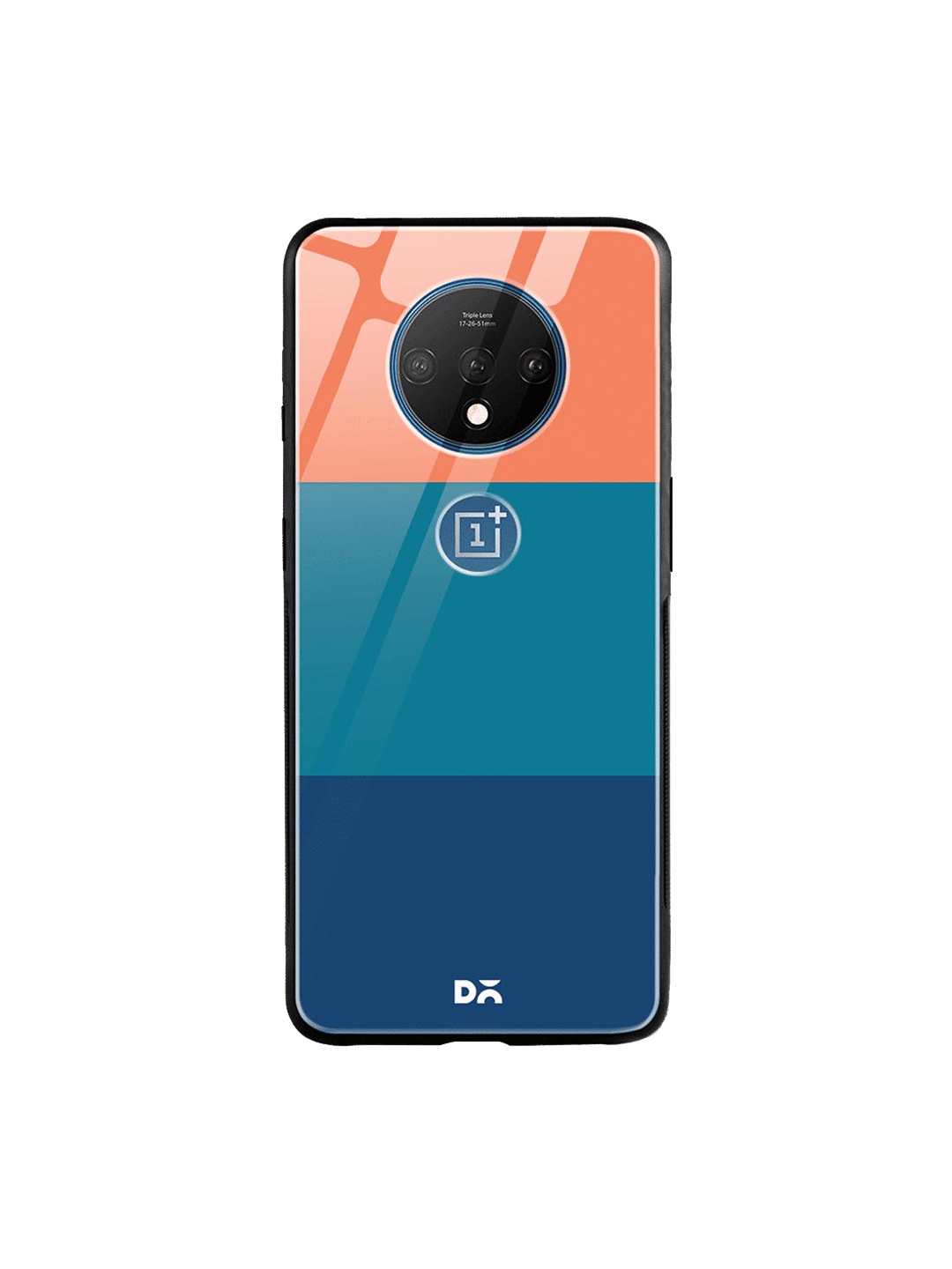 

DailyObjects Blue & Peach-Coloured Dark Triplet OnePlus 7T Glass Case