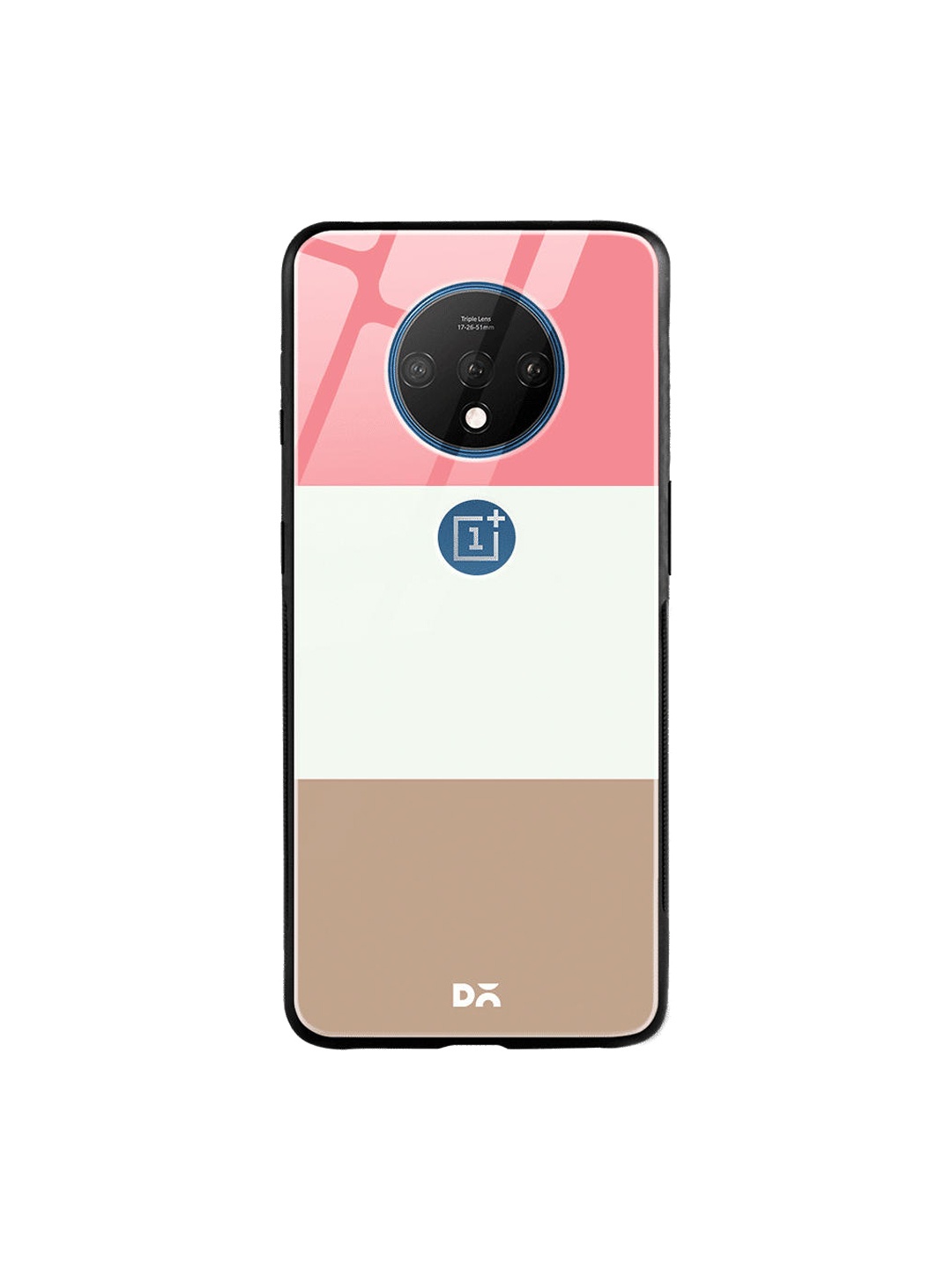 

DailyObjects Pink & White Triplet OnePlus 7T Glass Case