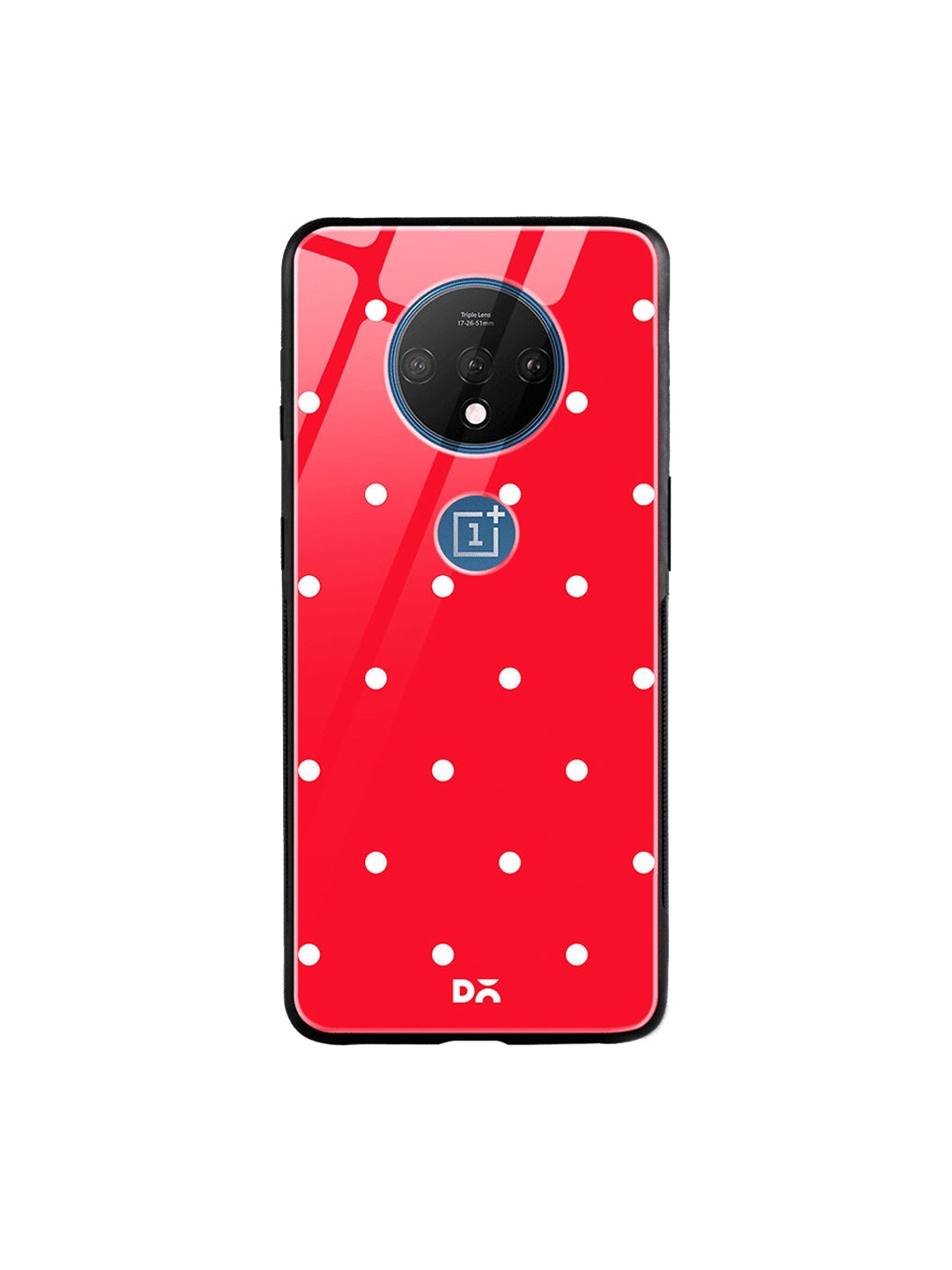 

DailyObjects Red & White Bubbles Scarlet OnePlus 7T Glass Cover