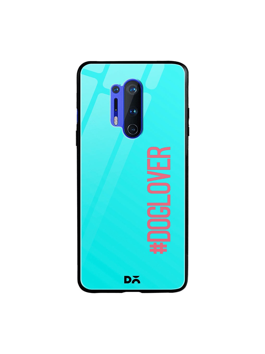 

DailyObjects Turquoise Blue & Pink Dog Lover OnePlus 8 Pro Glass Case