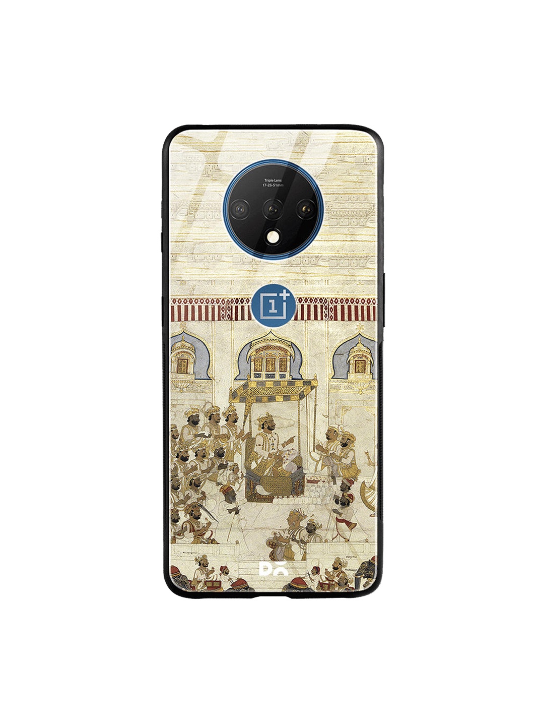 

DailyObjects Grey & Beige Royal Decree OnePlus 7T Glass Case