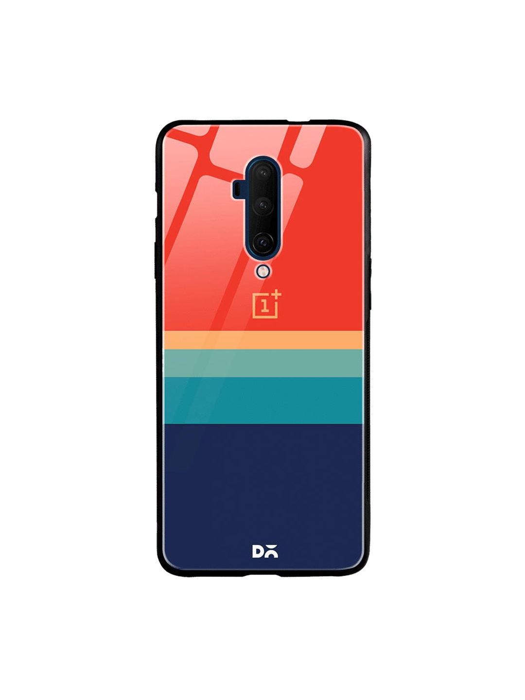 

DailyObjects Blue & Red Colourblocked OnePlus 7T Pro Glass Case