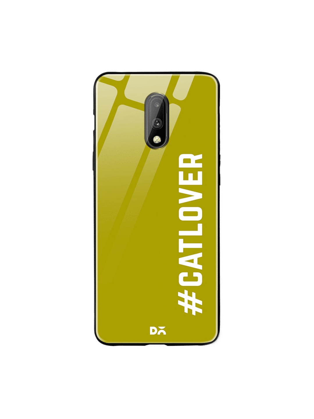 

DailyObjects Green & White Cat Lover OnePlus 7 Glass Case