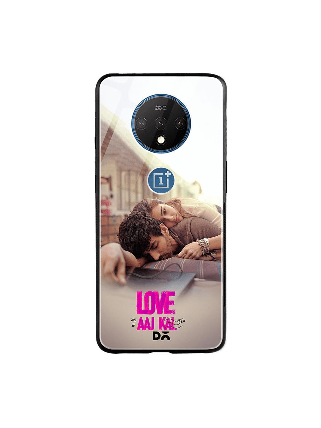

DailyObjects White & Brown Love Aaj Kal OnePlus 7T Glass Case