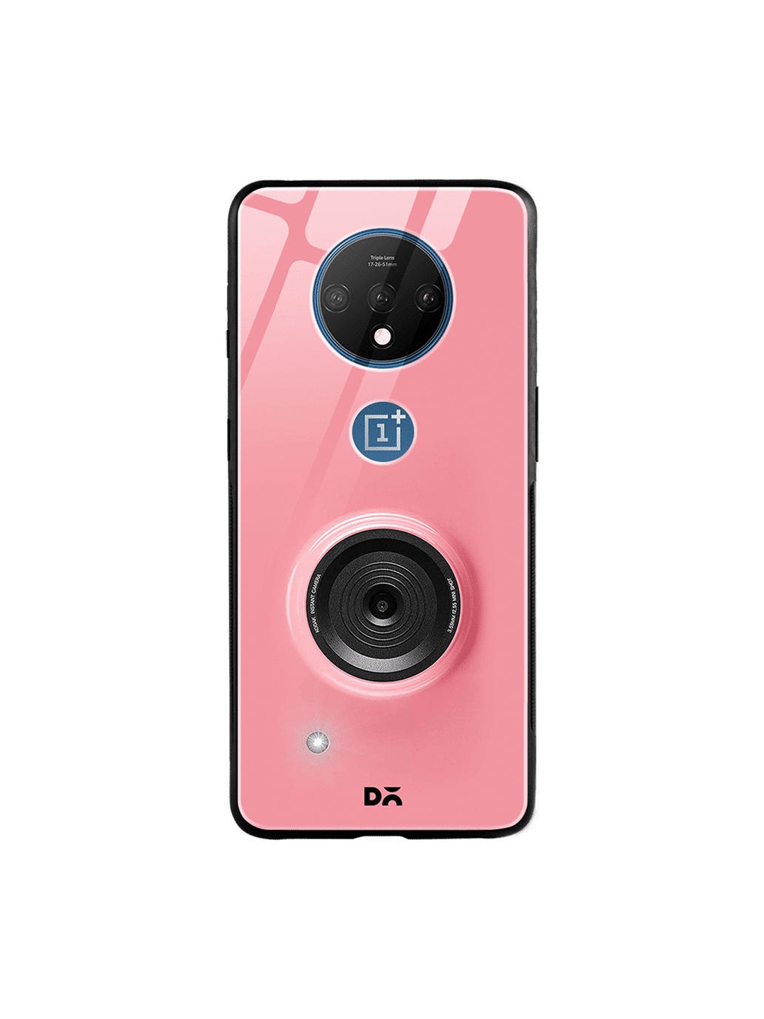 

DailyObjects Pink & Black Kodak Camera OnePlus 7T Glass Case