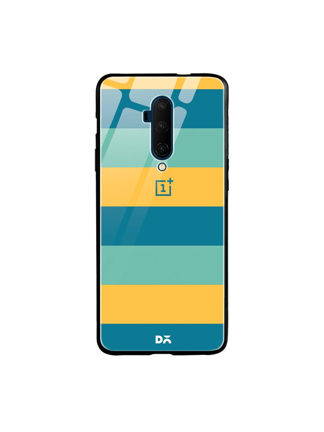 

DailyObjects Yellow & Blue Tropical Lines OnePlus 7T Pro Glass Case