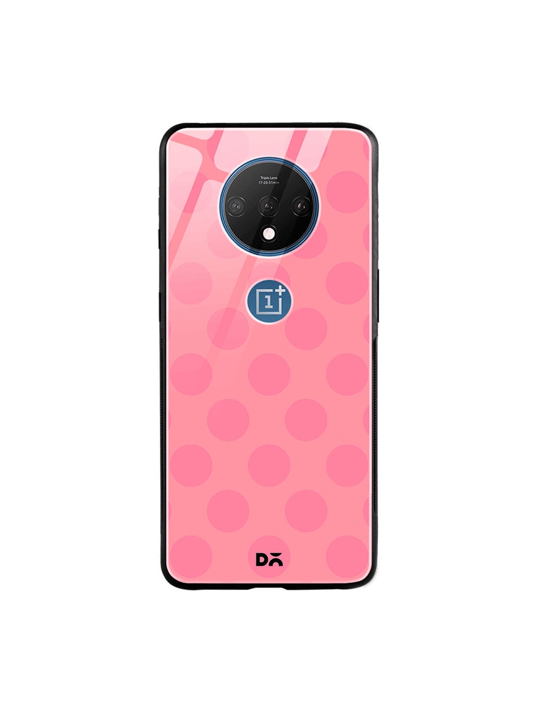 

DailyObjects Pink Polka OnePlus 7T Glass Cover