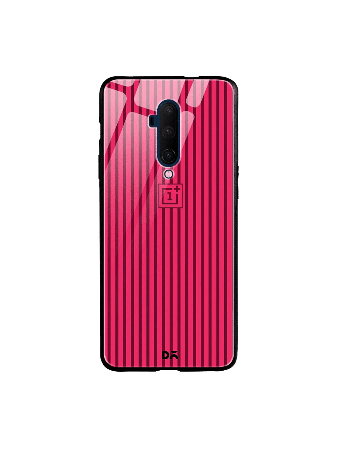 

DailyObjects Pink & Burgundy Stripes OnePlus 7 Pro Glass Case
