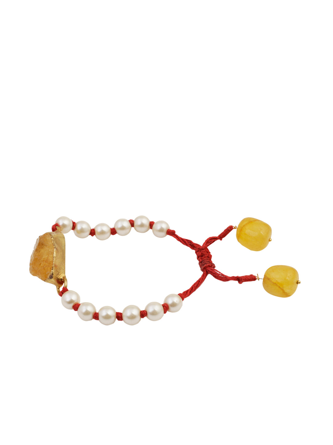 

DUGRISTYLE Yellow & White Metal Bracelet